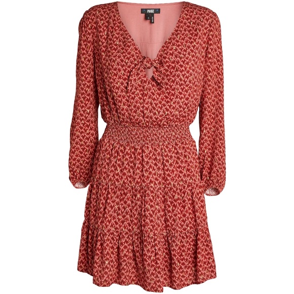 PAIGE red Sandee mini dress - Picture 1 of 8